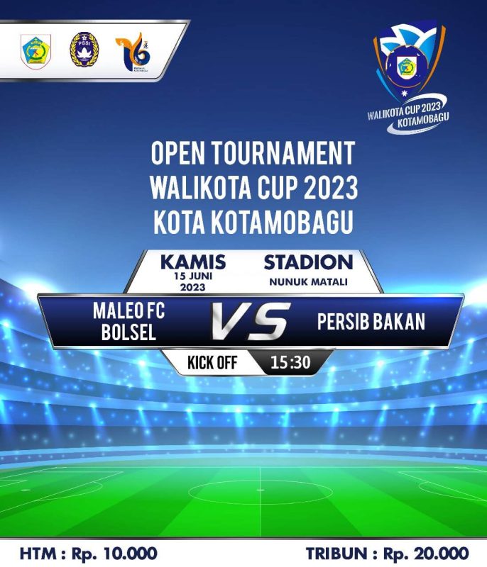 Jadwal 15 Juni WaliKota Cup, Meleo FC Bolsel Vs Persib Bakan