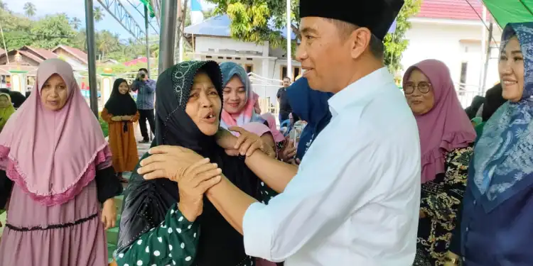 Bupati Boltim Sam Sachrul Mamonto, S.Sos, M.Si, menghadiri Halal Bihalal dan Silaturahmi dengan Masyarakat Kecamatan Tutuyan, Selasa, 2 Mei 2023. Foto : Lintasindonesia.id