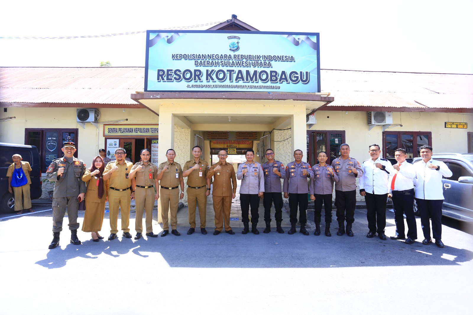 Pj Wali Kota Kotamobagu, Dr. Drs. Asripan Nani, M.Si, silaturahmi ke Forkopimda Kotamobagu, Senin 2 Oktober 2023. Foto : Prtokol Dinas Kominfo Kotamobagu.