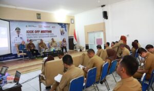 Wali Kota Kotamobagu, Dr. Drs. Hi. Asripan Nani, M.Si, Buka Kegiatan Kick Off Meeting Penyusunan RPJPD Kota Kotamobagu Tahun 2025-2045, Selasa 3 Oktober 2023. Foto : Protokol Dinas Kominfo Kotamobagu.