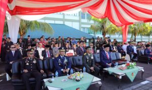 Pj Wali Kota Kotamobagu, Dr. Drs. Hi. Asripan Nani, M.Si, mengjadiri Upacara HUT TNI ke-78, Kamis 5 Oktober 2023. Foto : Protokol Dinas Kominfo Kotamobagu