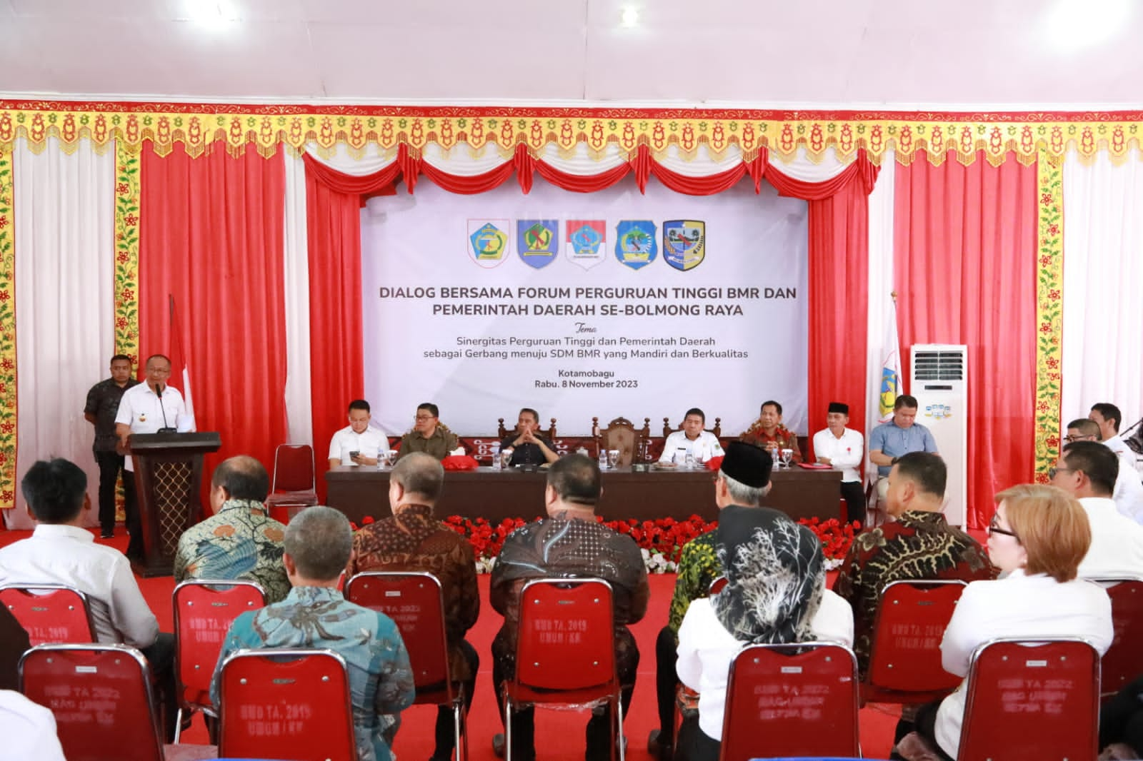 Pemerintah Kota Kotamobagu menggelar Dialog Forum Perguruan Tinggi Bersama Kepala Daerah se-BMR, Rabu, 8 November 2023. Foto : Protokol Dinas Kominfo Kotamobagu.