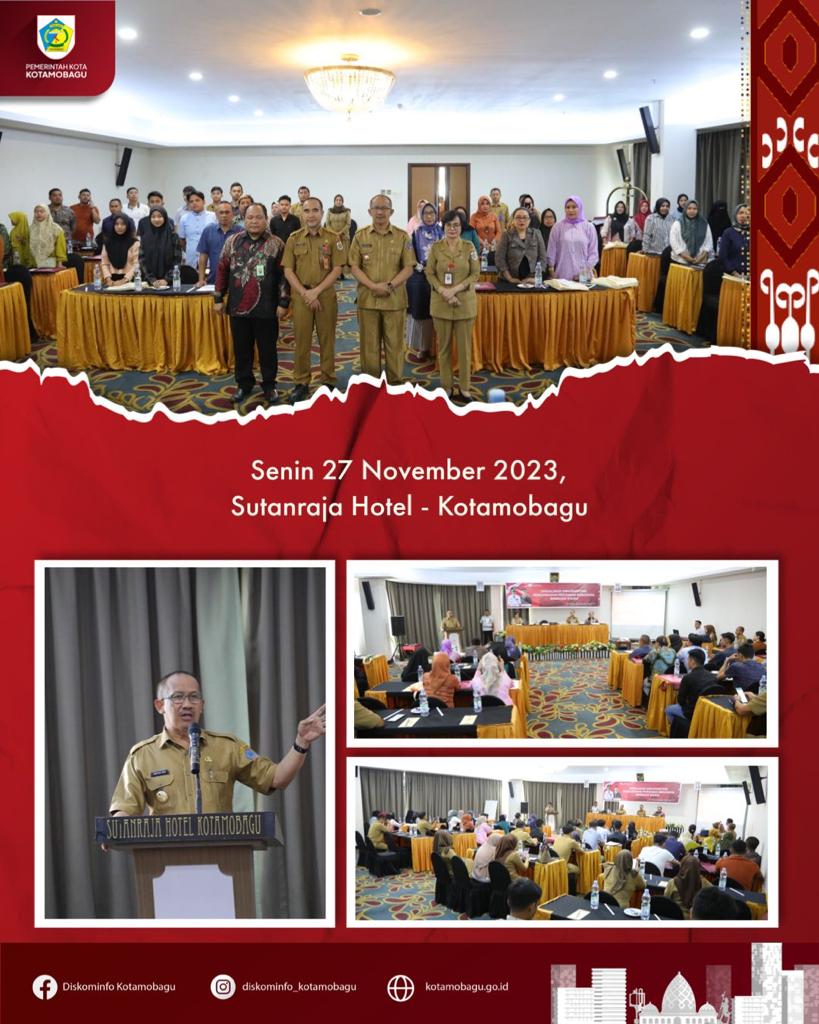 Wali Kota Kotamobagu Buka Sosialisasi Implementasi Pengawasan Perizinan Berbasis Risiko, Senin, 27 November 2023. Foto : Protokol Dinas Kominfo Kotamobagu.