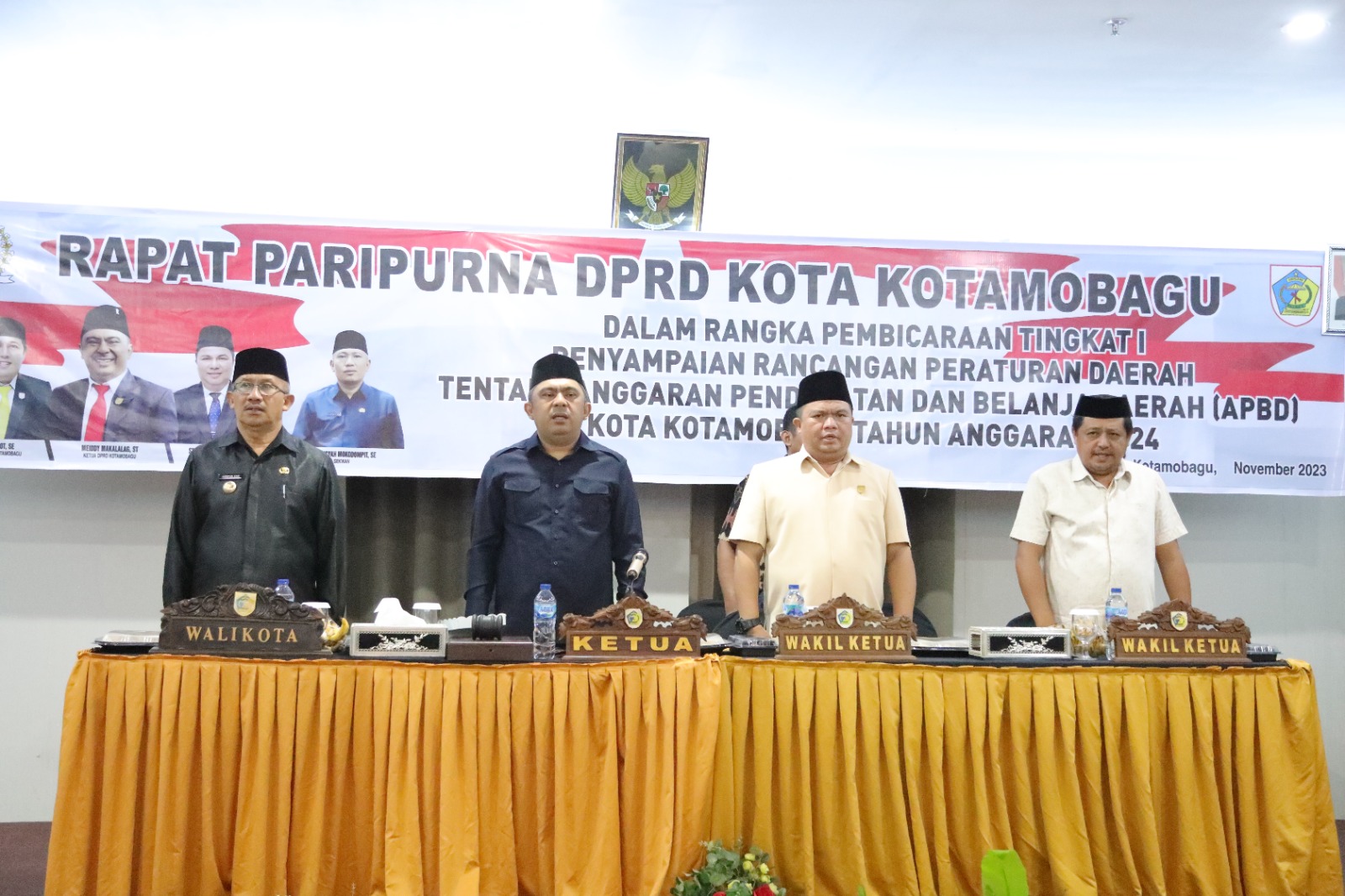 Wali Kota Asripan Nani Hadiri Rapat Paripurna DPRD Kotamobagu Ranperda APBD Tahun 2024