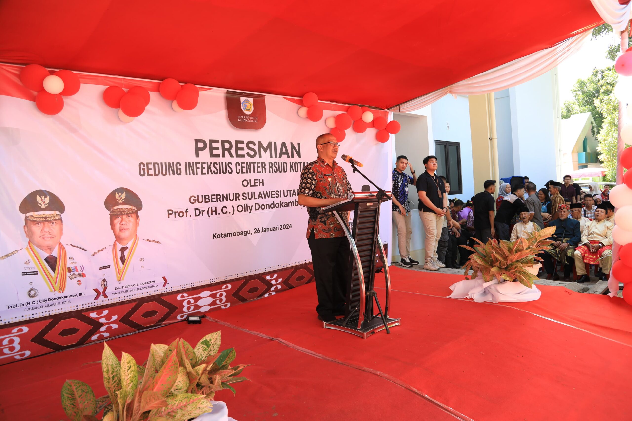 Penjabat Wali Kota Asripan Nani Dampingi Gubernur Sulut Resmikan Gedung Infeksius Center RSUD Kotamobagu