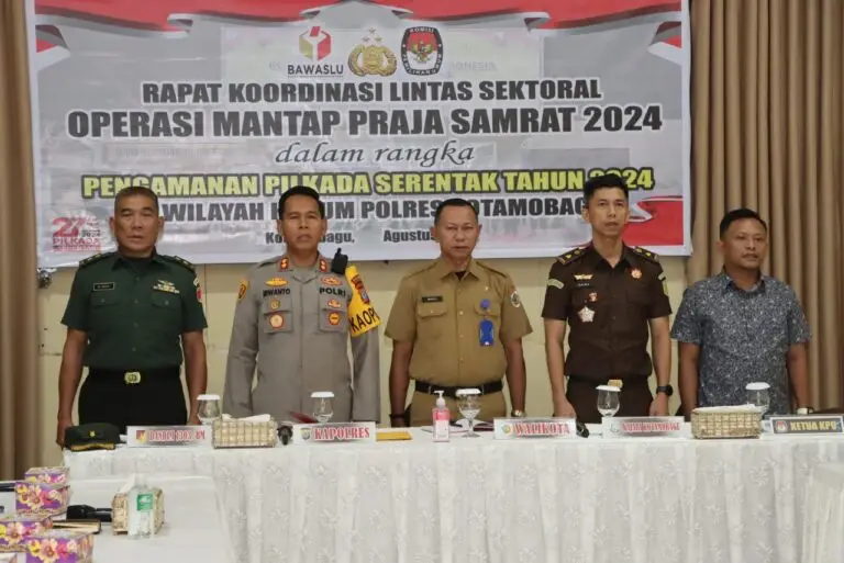 Asisten 1 Setda Kotamobagu Hadiri Rakor Lintas Sektoral Operasi Mantap Praja Samrat 2024
