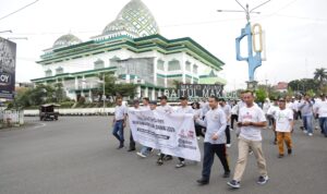 Pemkot Kotamobagu, Forkopimda dan FKUB Jalan Sehat Hingga Deklarasi Pemilikada 2024