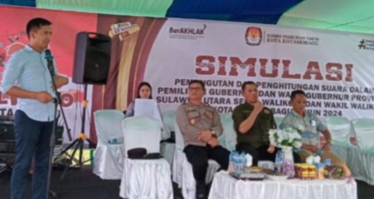 KPU Kotamobagu Gelar Simulasi Pungut Hitung