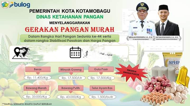 Tekan Laju Inflasi, Pemkot Kotamobagu Gencar Program GPM