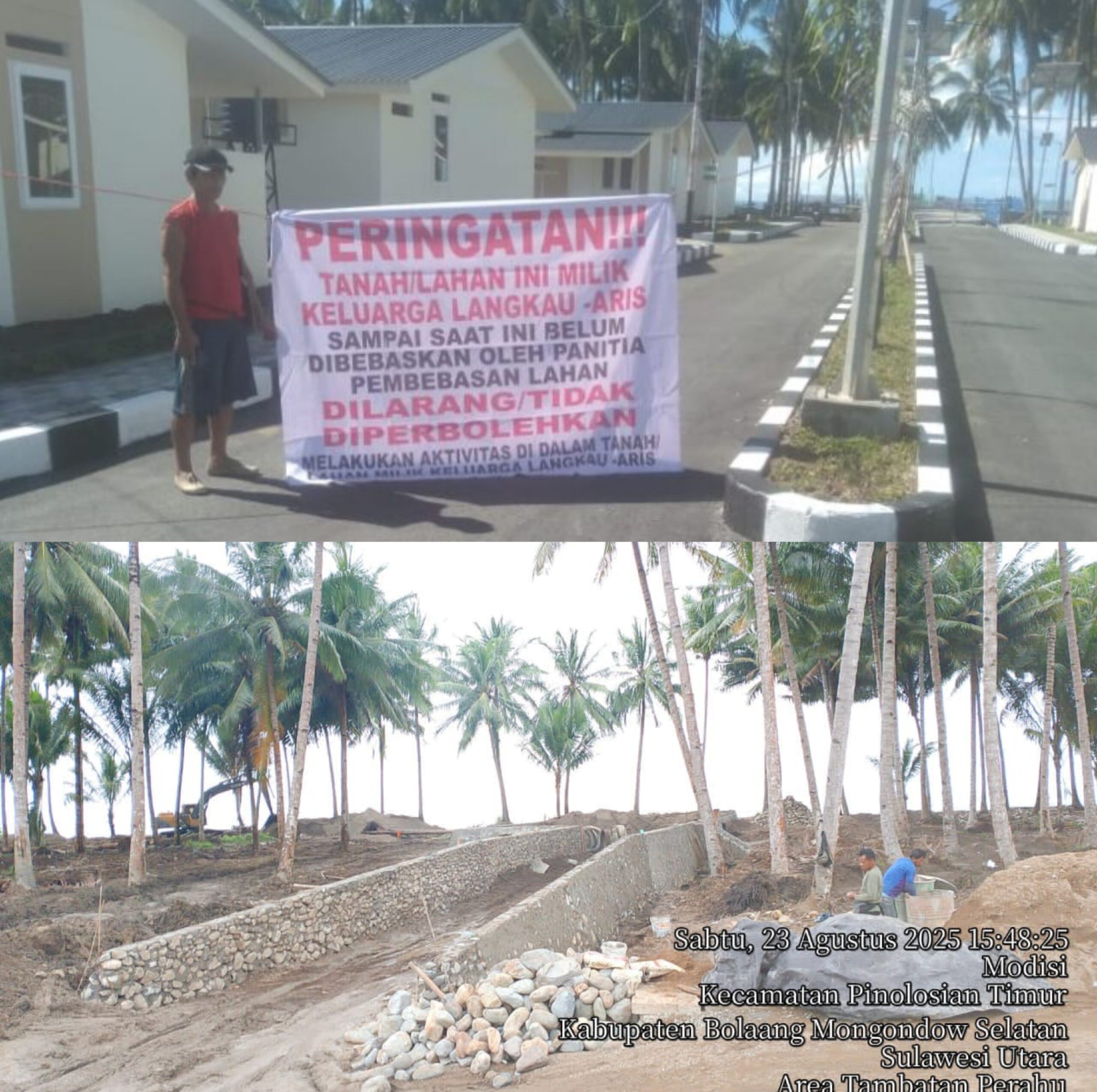 Tuntut Hak Tanah Pembangunan Huntap di Bolsel, Keluarga Langkau - Aris Siap Jalur Hukum !