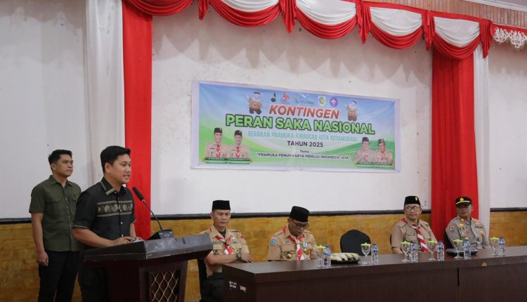 Rendy Mangkat Secara Resmi Lepas Kontingen Kwarcab Pramuka Kotamobagu Ikut Peran Saka Nasional