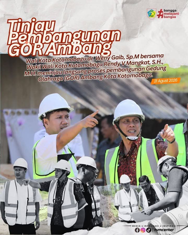 Wali Kota Kotamobagu Tinjau Langsung Pembangunan Stadion Gelora Ambang