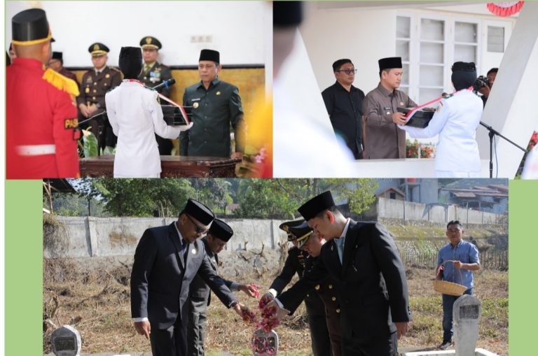 Usai Ziarah ke TMP, Wali Kota Kotamobagu Serahkan Bendera Merah Putih Untuk Dikibarkan Besok
